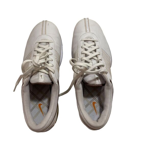 Nike Contact Golf Shoes Women's Sz 6.5 EU 37.5 White Laces Spikes 335938-121 - Picture 3 of 9